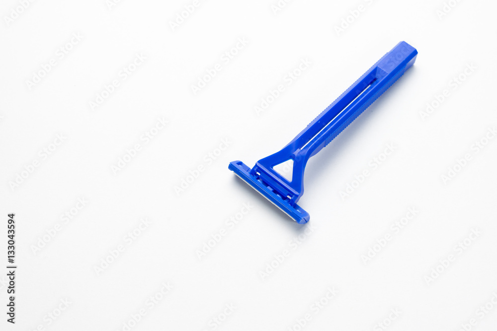 Razor blade on white background Razor blade on white background