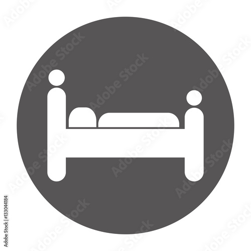 person sleeping pictogram hotel or motel icon image vector illustration design 