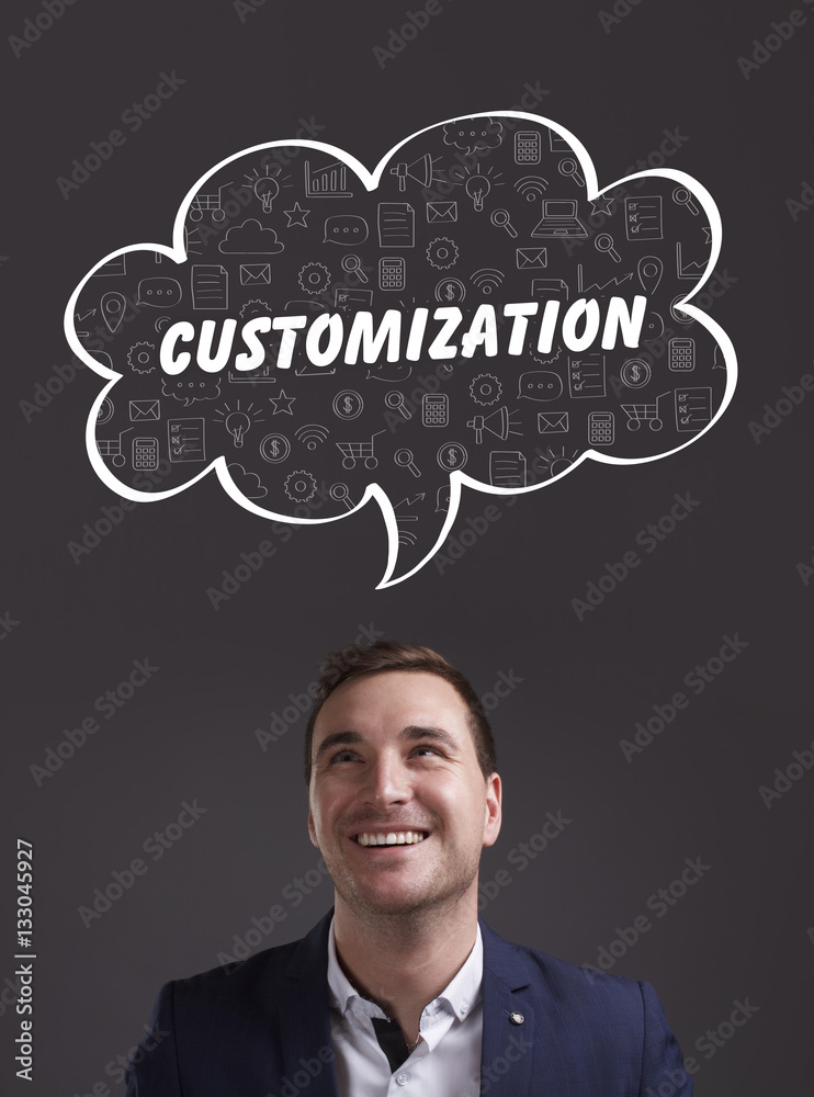 Business, Technology, Internet and marketing. Young businessman