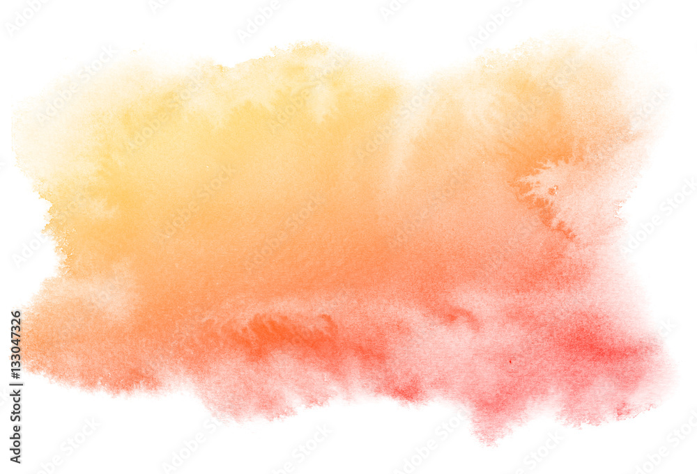 Obraz premium Abstract red watercolor on white background.The color splashing on the paper.It is a hand drawn.