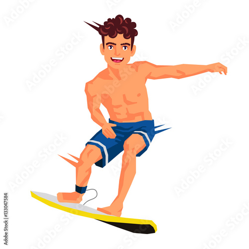 Cool surfer. Sports concept