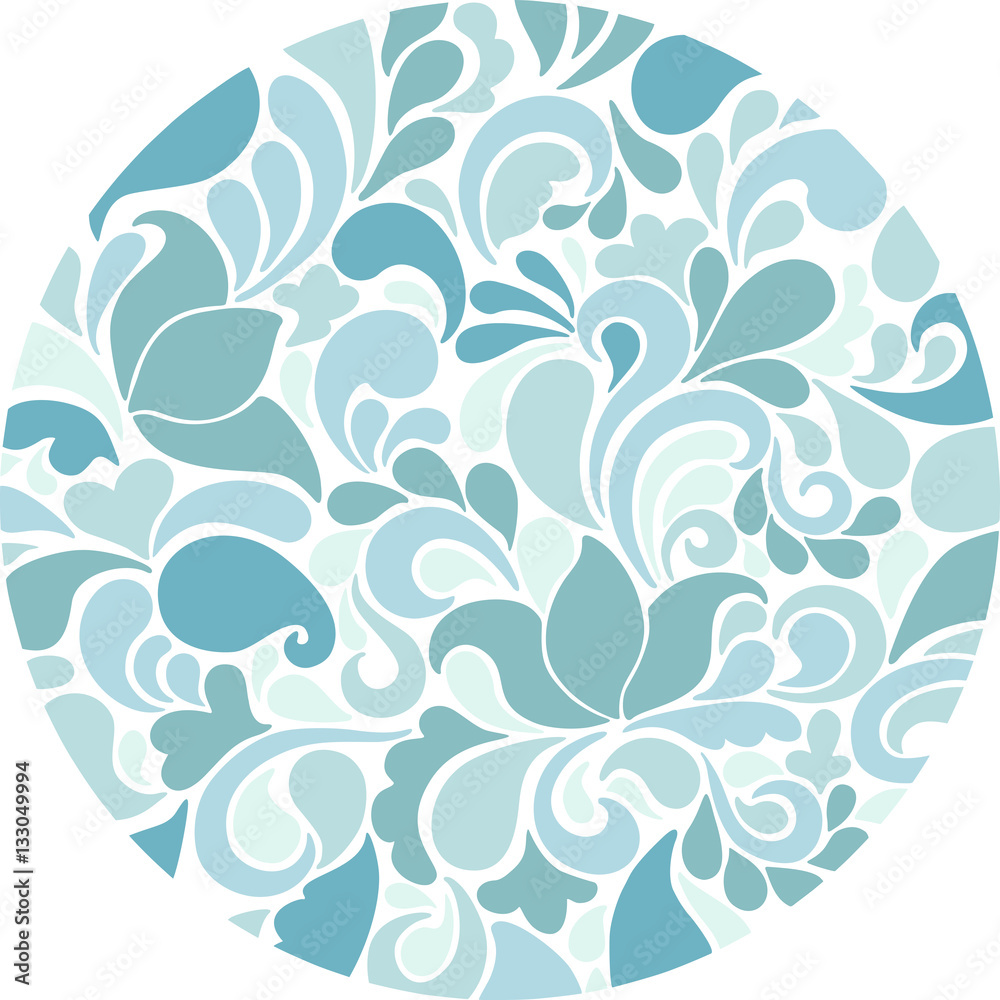 Tracery circle. Abstract ornament. Vector background. Ornament round. Flower background. 