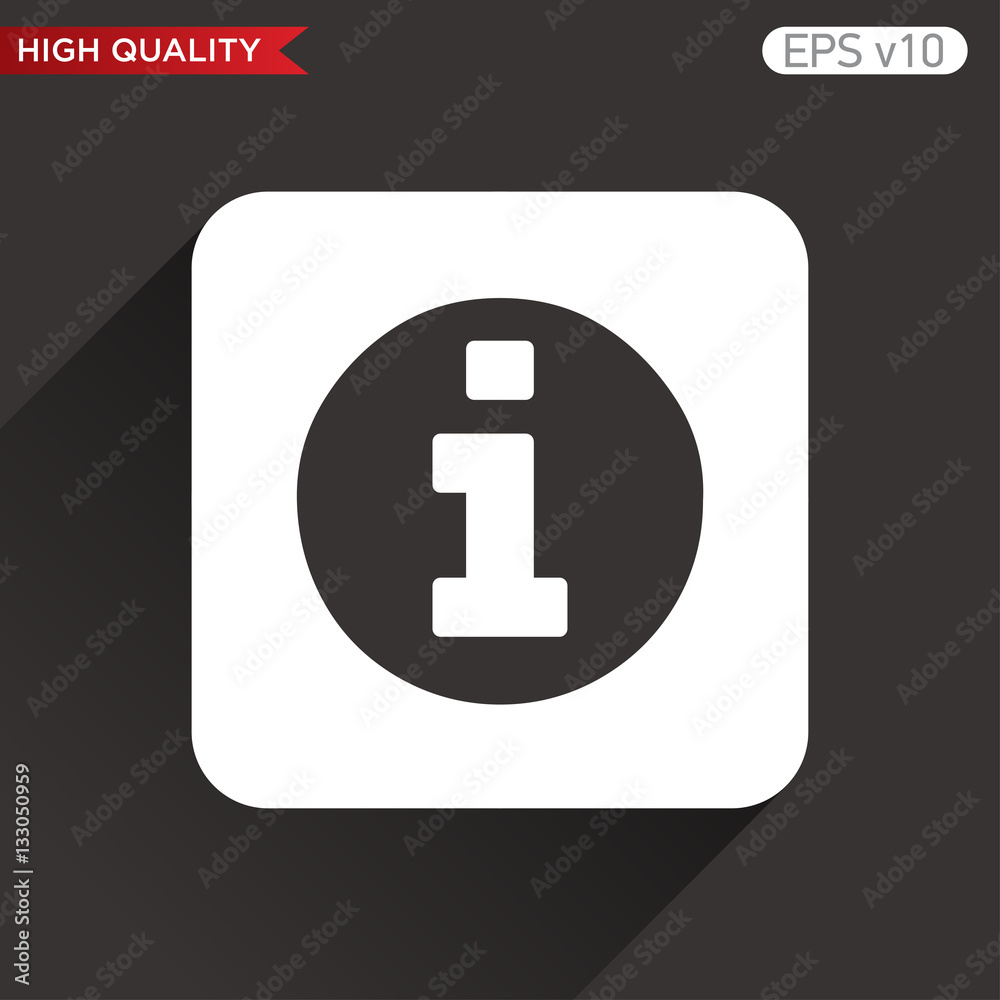 Colored icon of info symbol with background Colored icon of info symbol with background