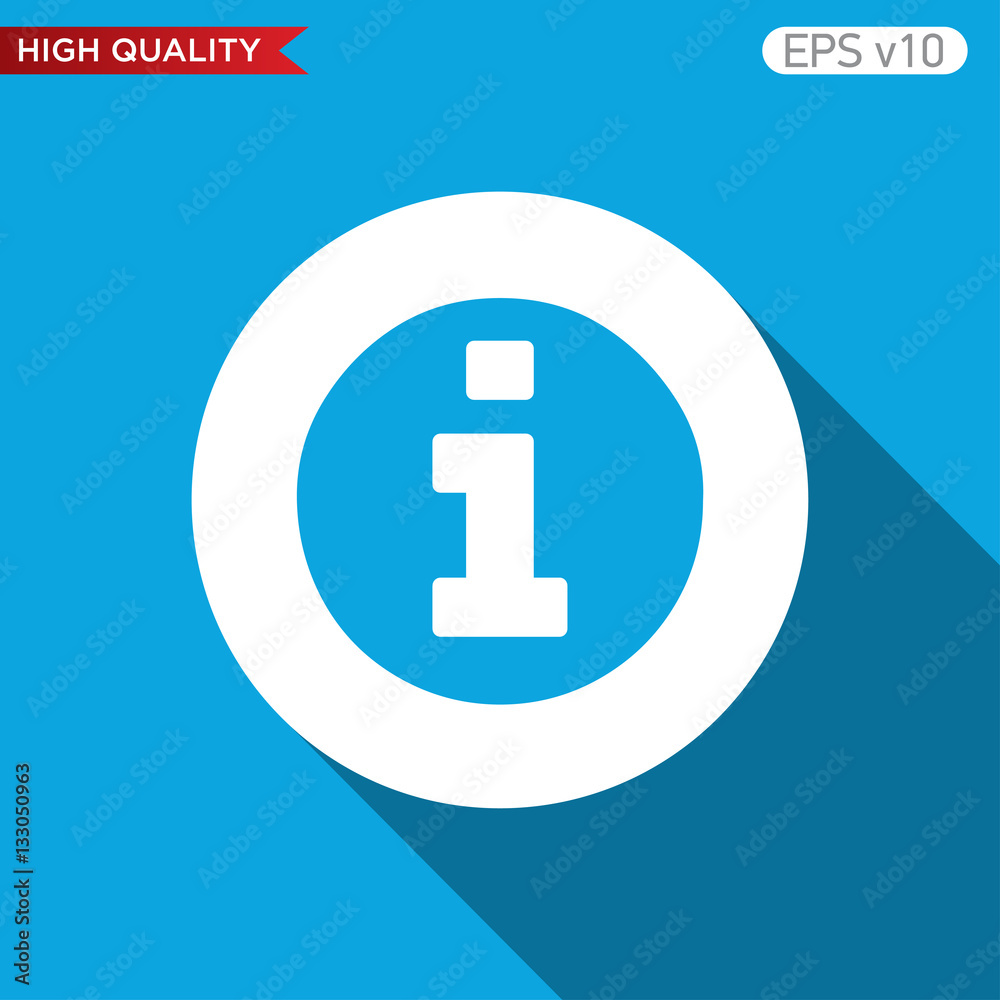 Colored icon of info symbol with background Colored icon of info symbol with background
