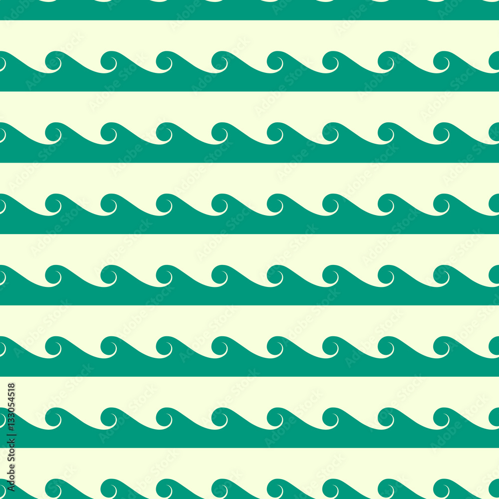 Vector green waves seamless pattern Vector green waves seamless pattern