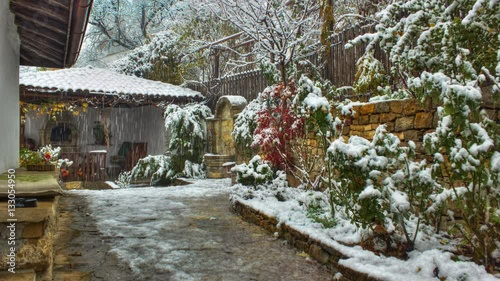 Snow view HDR time-lapse