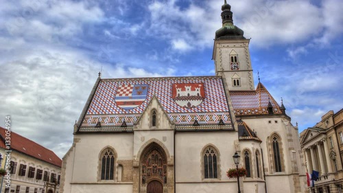 Zagreb St. Mark's Church HDR time-lapse