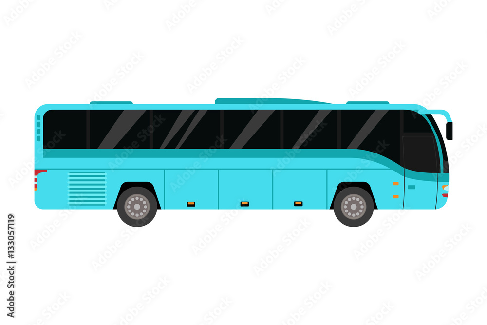 City road bus transport vector illustration. City road bus transport vector illustration.