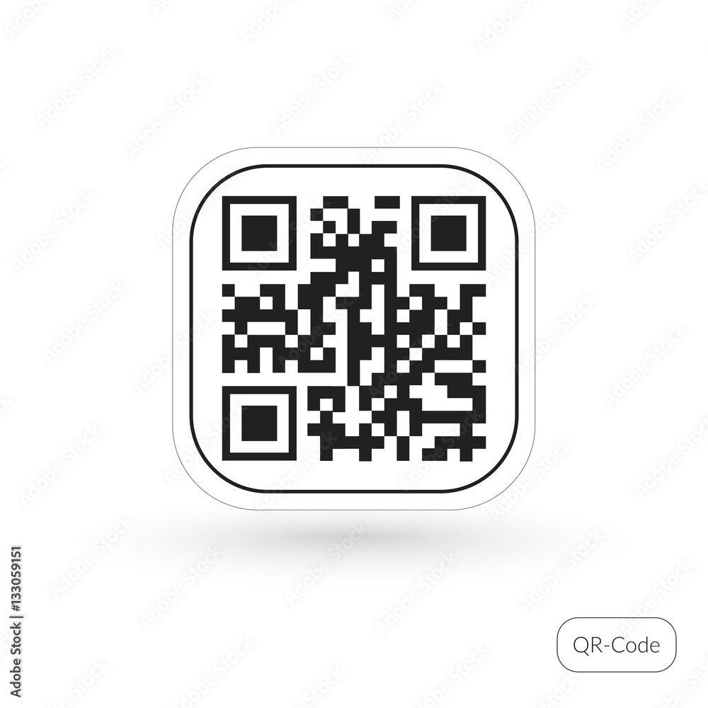 Qr code. Icon button with scan line for user mobile interface template. Qr code. Icon button with scan line for user mobile interface template.