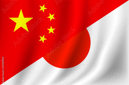 Japan China flag