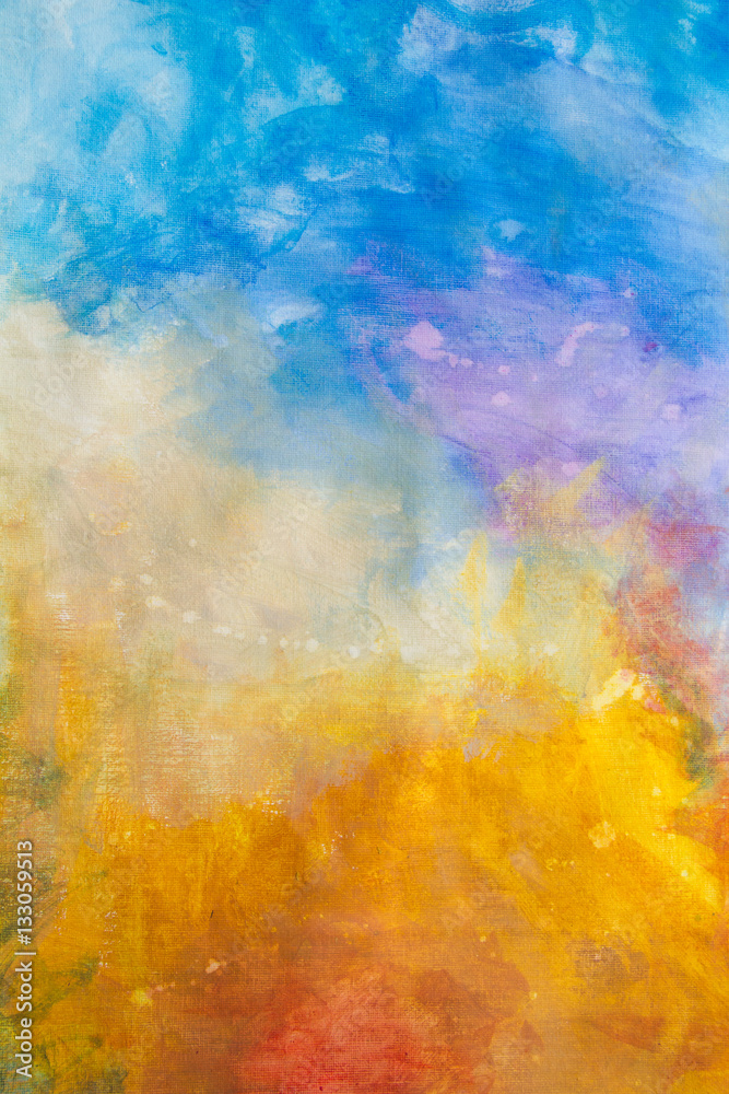 Multicolored paint on canvas