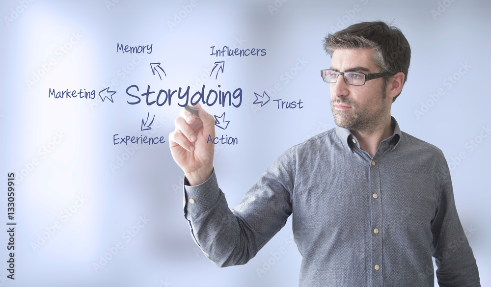 businessman touch storydoing businessman touch storydoing