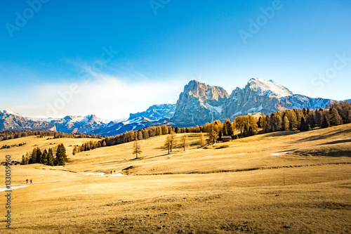 Alpe di Siusi, Dolomiti, Trentino Alto Adige, Italia.