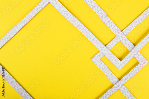 Wallpaper Mural Geometric abstraction on a yellow background. Torontodigital.ca