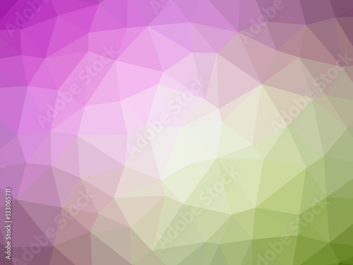 Abstract green pink gradient polygon shaped background