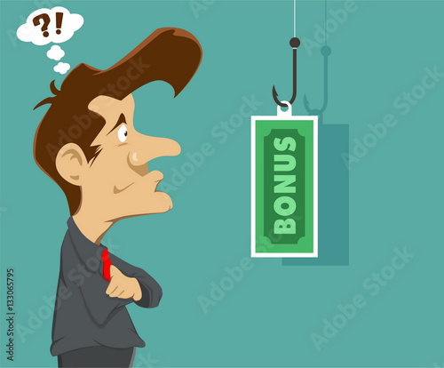 deceived,businessman with money and hook