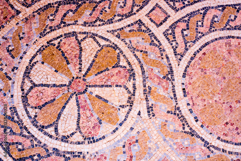 Oriental mosaic floor background