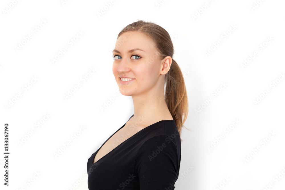 young woman smiling young woman smiling