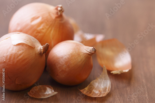 Onions on the table
