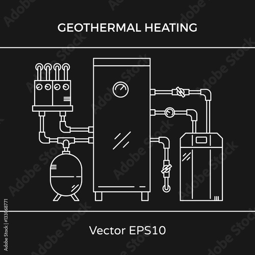 House Heating Vector Illustration