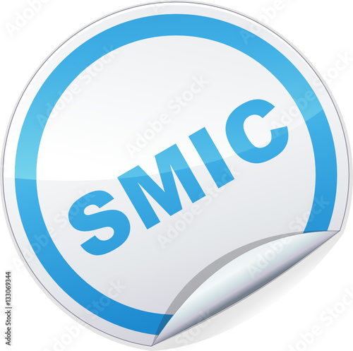 Sticker SMIC bleu (reflet métal)