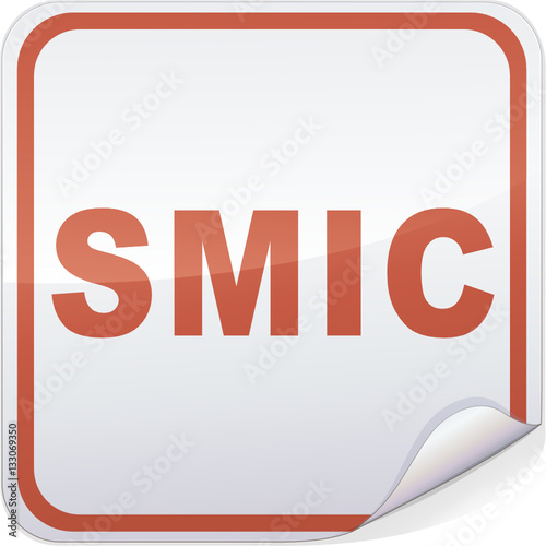 Sticker SMIC rouge (reflet métal)