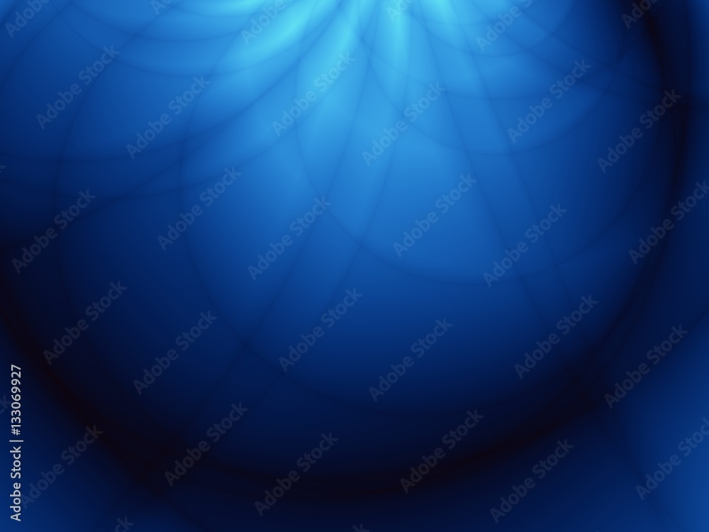 Obraz premium Magic blue deep underwater illustration abstract background