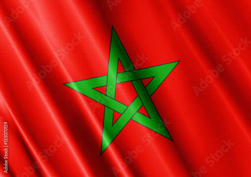 Morocco waving flag close