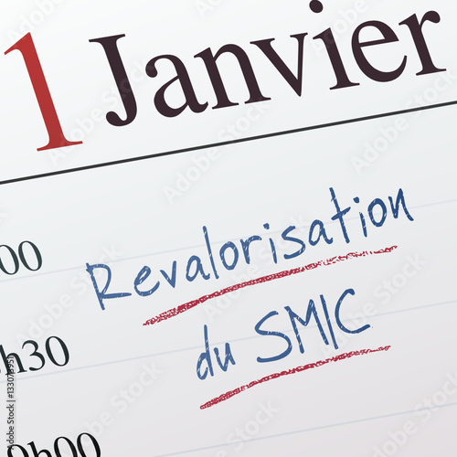 Agenda : 1 janvier revalorisation du SMIC