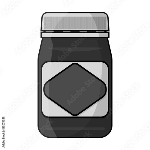 Australian food spread icon in monochrome style isolated on white background. Australia symbol stock vector illustration.