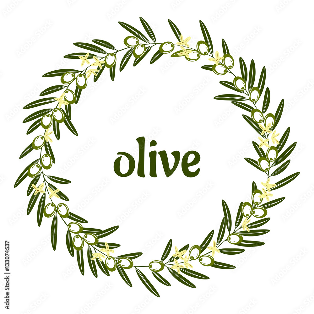 Wreath of olive branch Wreath of olive branch