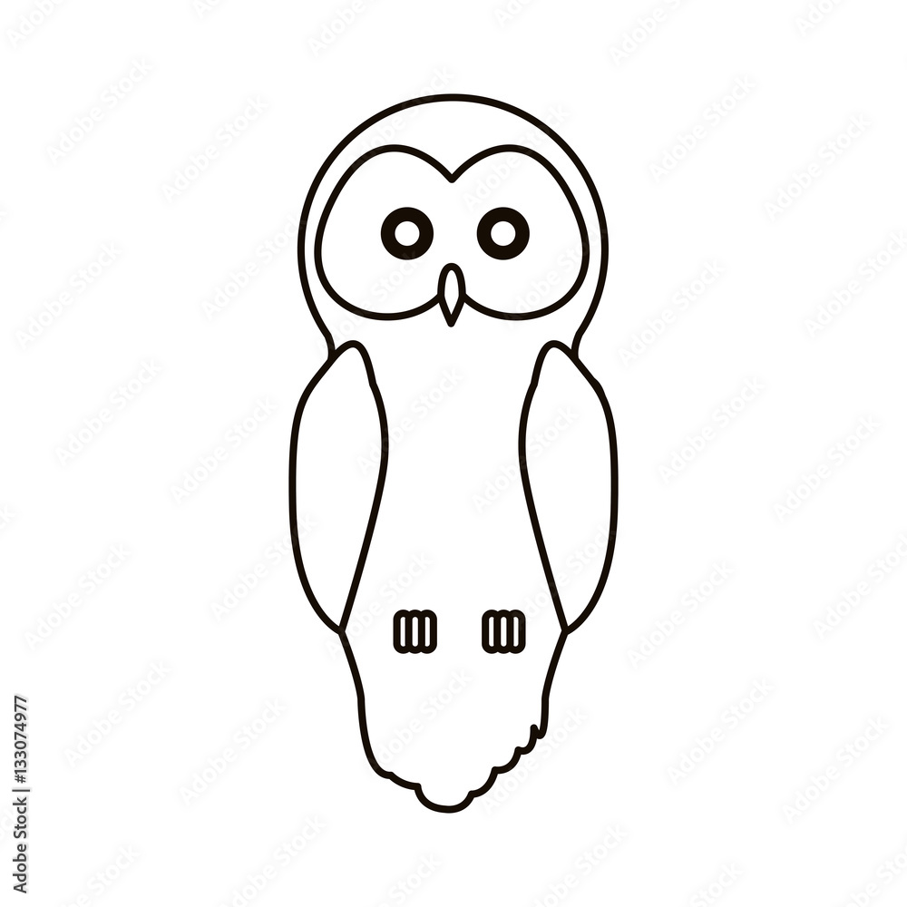 Owl cartoon icon. Bird animal and nature theme. Isolated design. Vector illustration Owl cartoon icon. Bird animal and nature theme. Isolated design. Vector illustration