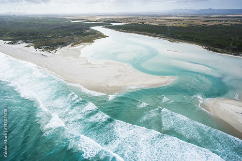 Aerial view of the Heuningnes Estuary photo