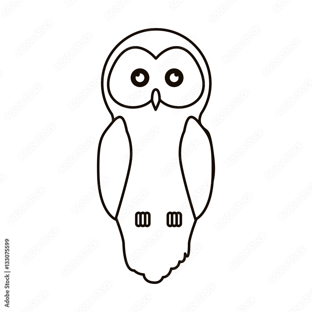 Owl cartoon icon. Bird animal and nature theme. Isolated design. Vector illustration Owl cartoon icon. Bird animal and nature theme. Isolated design. Vector illustration