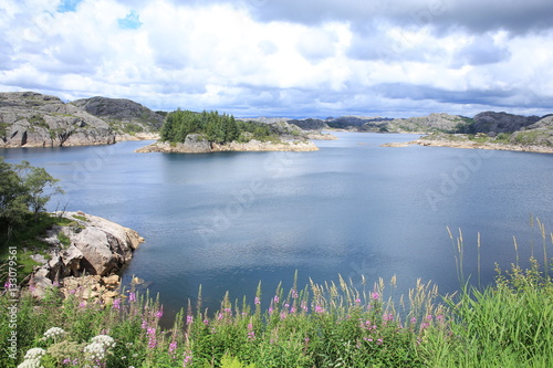 Idyllic lake in Norway photo