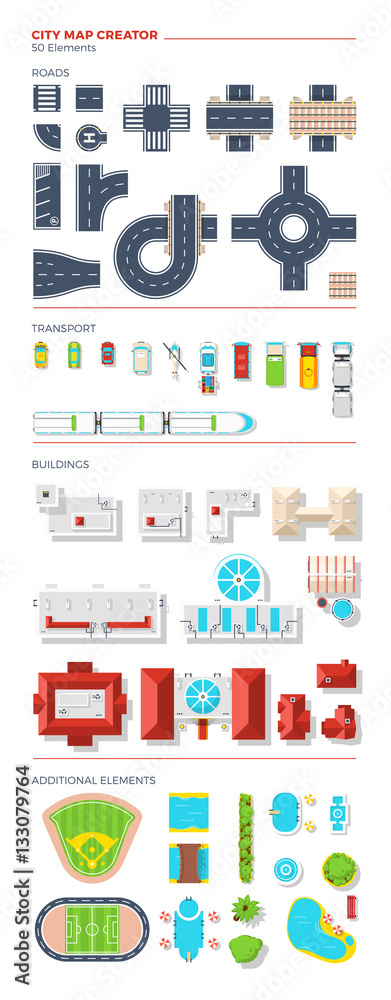 City Map Creator Top View