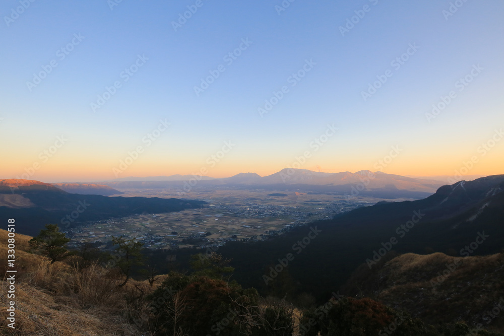 熊本県熊本市　阿蘇スカイライン展望所からの風景