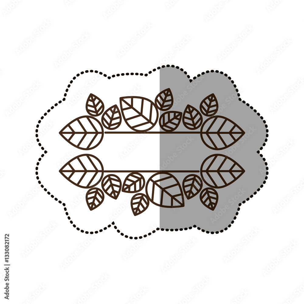 Leaves decoration icon. Plant garden and nature theme. Isolated design. Vector illustration Leaves decoration icon. Plant garden and nature theme. Isolated design. Vector illustration