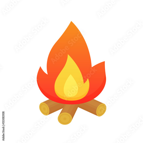 Campfire vector isolated