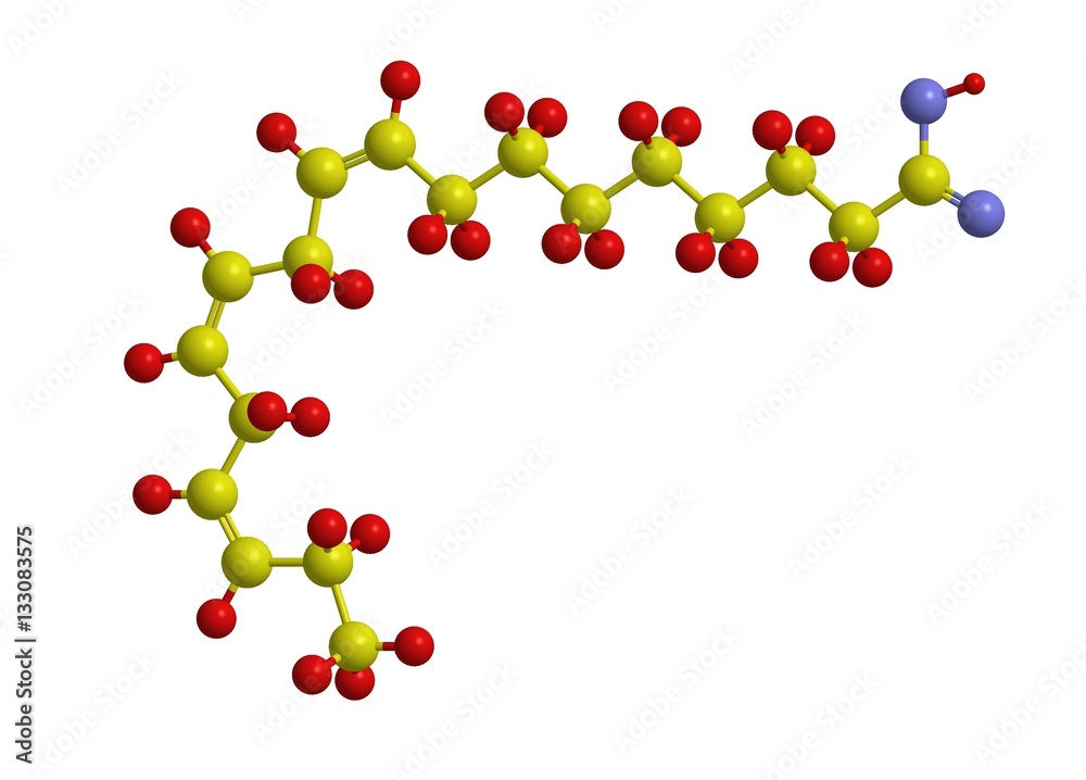 Molecular structure of alpha linolenic acid Illustration Stock Adobe