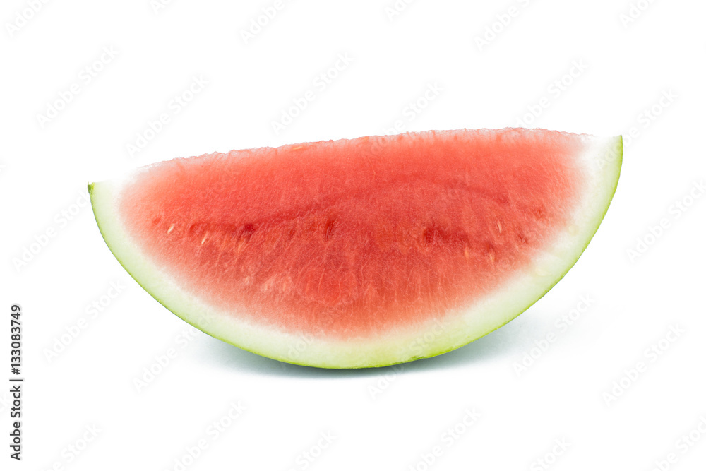 Slice of watermelon no seed on white background