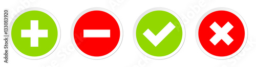 Set Plus, Minus & Check Marks