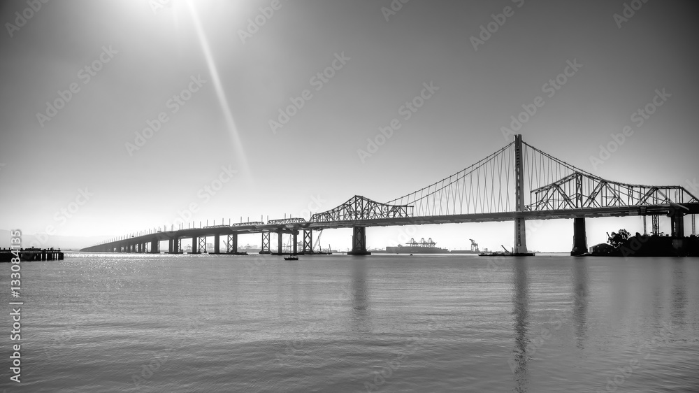 San Francisco, CA, USA - July 26, 2014: Bay Bridge between San Francisco and Treasure Island