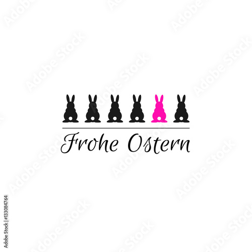Osterhasen - Frohe Ostern - Vektor Grafik