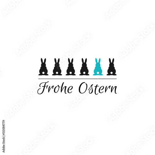 Osterhasen - Frohe Ostern - Vektor Grafik