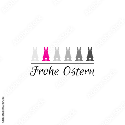 Osterhasen - Frohe Ostern - Vektor Grafik