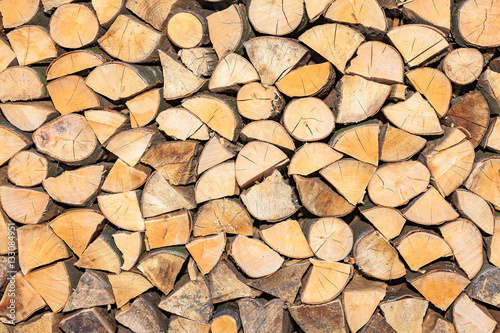 view of a stack firewood for winter