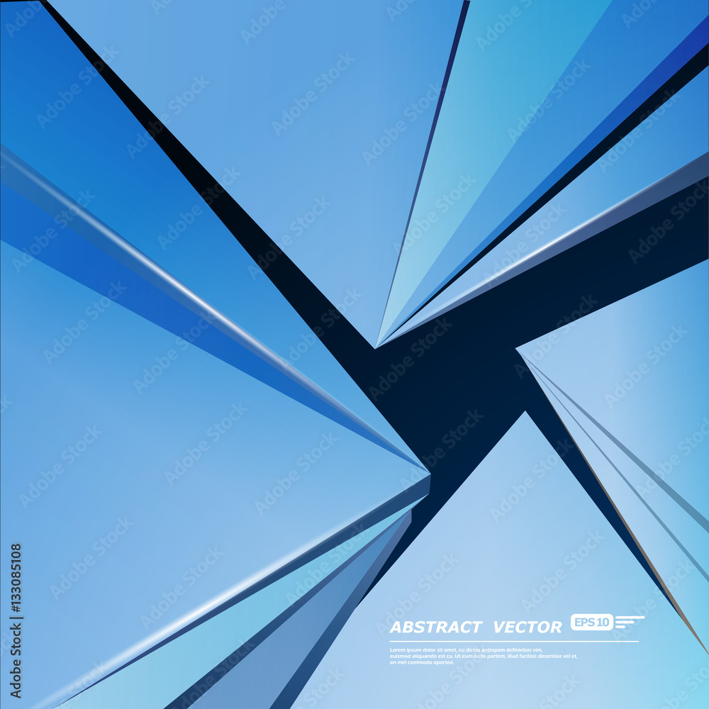 Abstract composition. Minimalistic fashion backdrop design. Blue ...