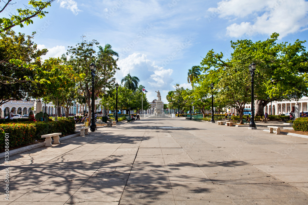 Jose Marti Park, the main square in Trinidad, Cuba