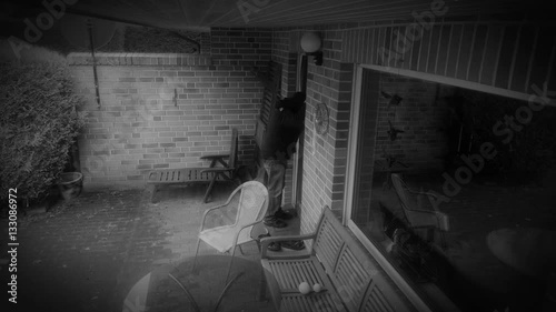 Dog chased burglar away - infrared security camera 4k 11854 
